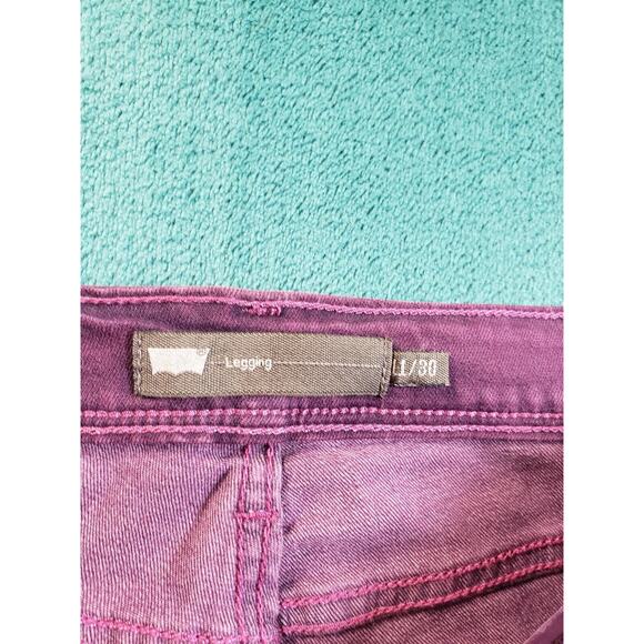 Levis Jeans Sz 11 Womens Purple Pants Stretch Mid Rise Denim Juniors Jegging - Picture 3 of 15